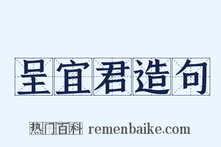 呈宜君造句是什么意思的图片
